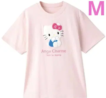 새상품 키티 츠지 노조미 콜라보 반팔 티셔츠 핑크 M AngeCharme