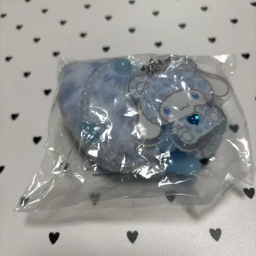 시나몬 시나모롤 갸루 곰 헤이세이 스트랩 파랑 퍼 키링