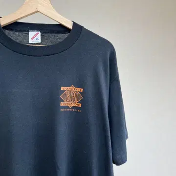 90s USA제 블랙 프린트 티셔츠 원포인트 XL 사이즈 빈티지