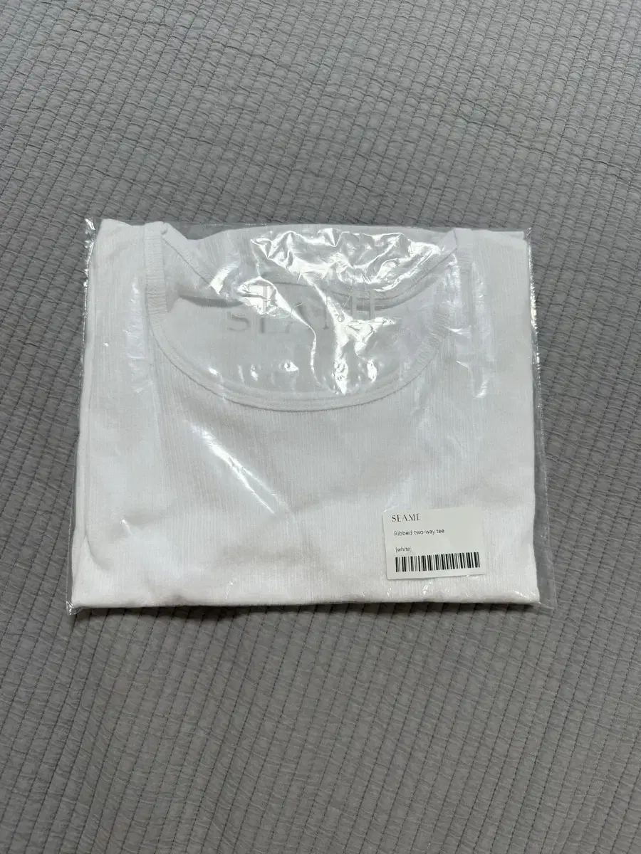 씨미 곰송이 Ribbed two-way tee