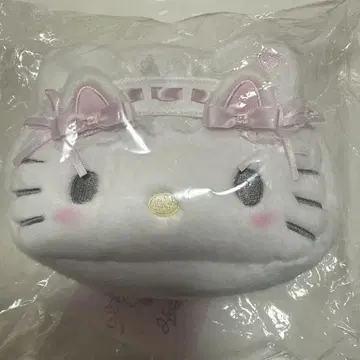 화이트 고양이 발레리나 헬로키티 페이스 모양 파우치