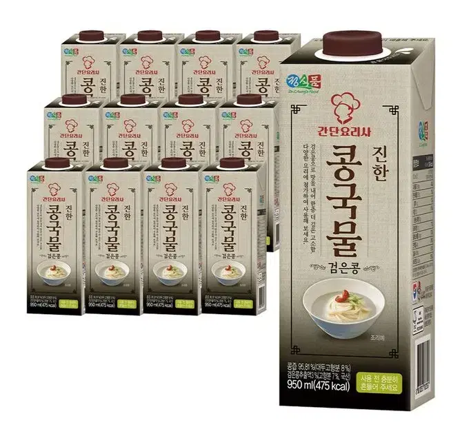 무료배송-정식품 진한 콩국물 950ml 12팩 검은콩