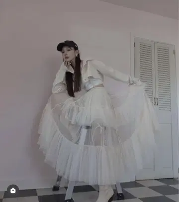소설 도쿄 튤스 스커트 아이보리