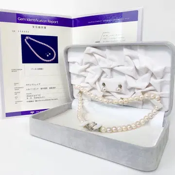 감정 완료 새상품급 펄 목걸이 GEM SCIENCE LABORATORY