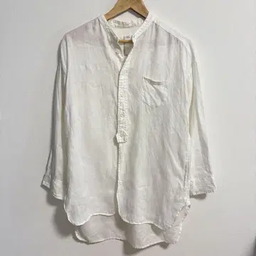 새상품급 BEARDSLEY 비어즐리 최근 모델 린넨 롱 셔츠 린넨