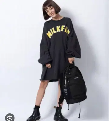 밀크 페도 맨투맨 원피스 빅 사이즈