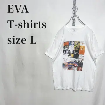 EVANGELION 에반게리온 티셔츠 구제 의류 화이트 L