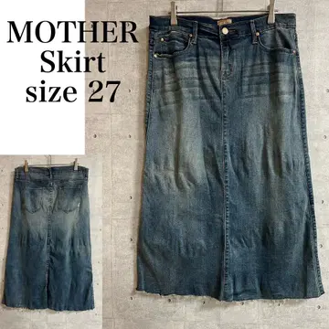 MOTHER 데님 스커트 블루 사이즈 27 여성용 캐주얼