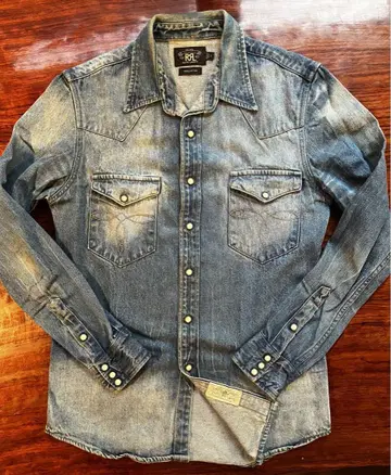RRL 버팔로 데님 콘초 버튼 셔츠 S