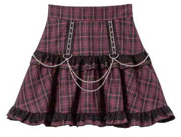 스터드 레이스 블레이드 체인 스커트