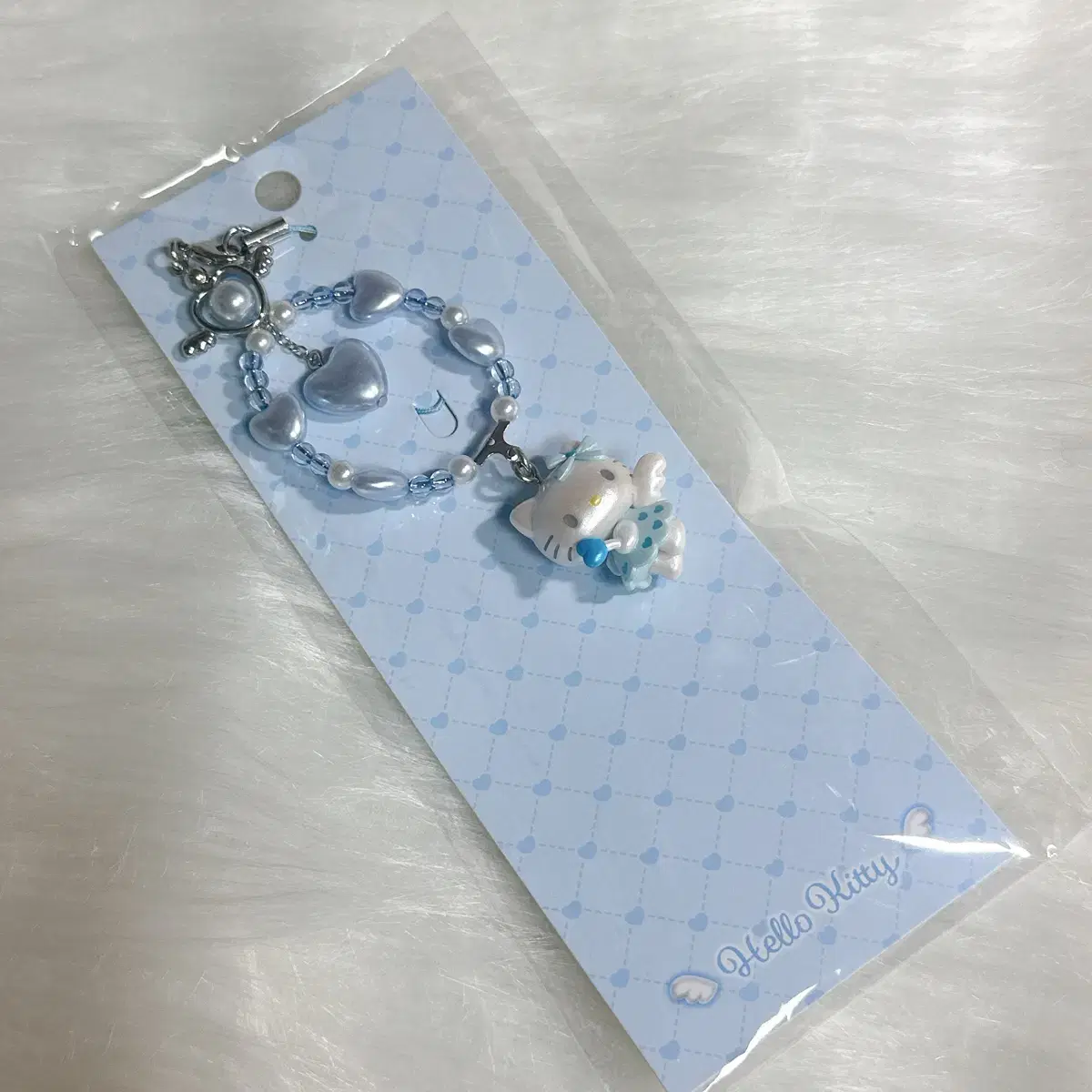 키티 엔젤 시리즈 하늘 마스코트 스트랩 키링