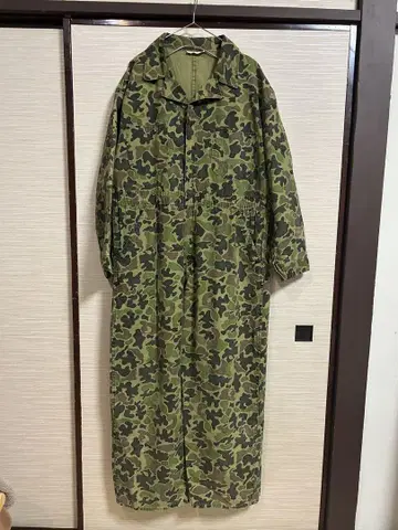 70년대 카모플라쥬 점프 수트 카모 패턴 밀리터리 츠나기 빈티지