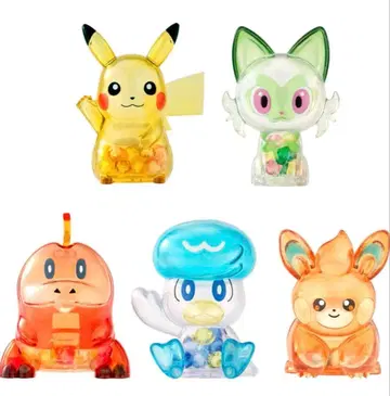 포켓몬 크리스탈 간이 침대 전 5 종류 세트 피카츄 파모 뜨아거(호게타)