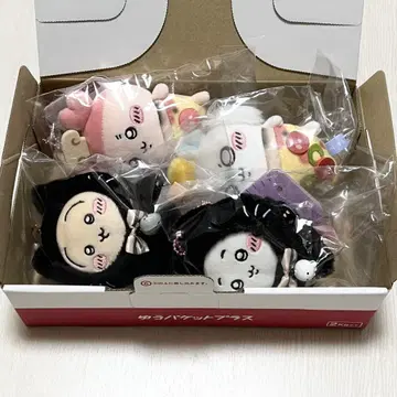 치이카와 할로윈 검은 고양이 마스코트 커플 피자 마스코트 4종 세트