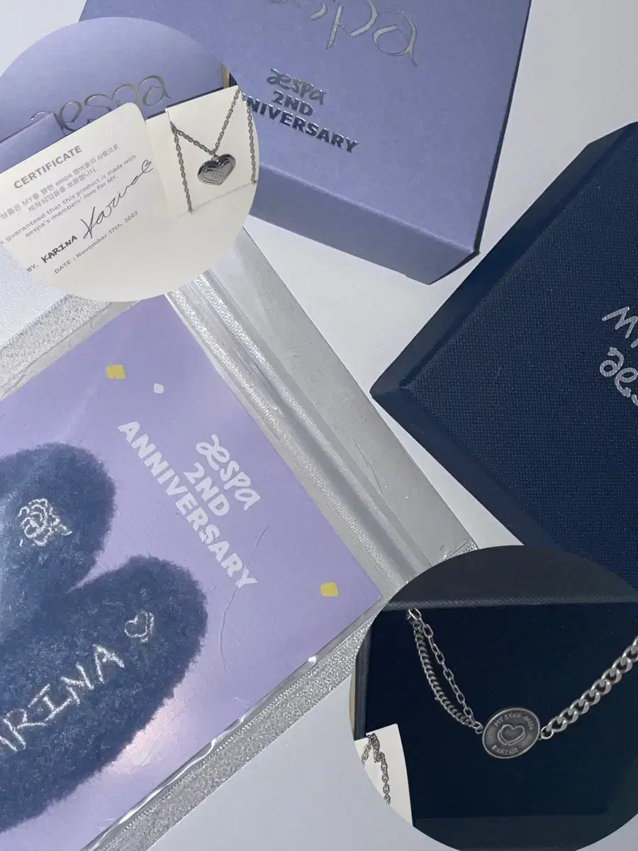 Aespa karina md md 2nd anniversary My Sync necklace hairpin wts