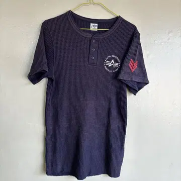 알파 와플 헨리넥 T 퇴색 있음