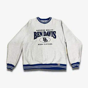 BEN DAVIS 그레이 크루넥 맨투맨