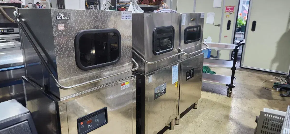 Three commercial dishwashers for sale