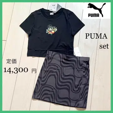새상품 PUMA 프루티 티셔츠 스커트 상하의 세트 S 여성용