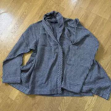 9월까지 새상품급 45R 코튼 카슈쿨 가디건 하운드투스 체크