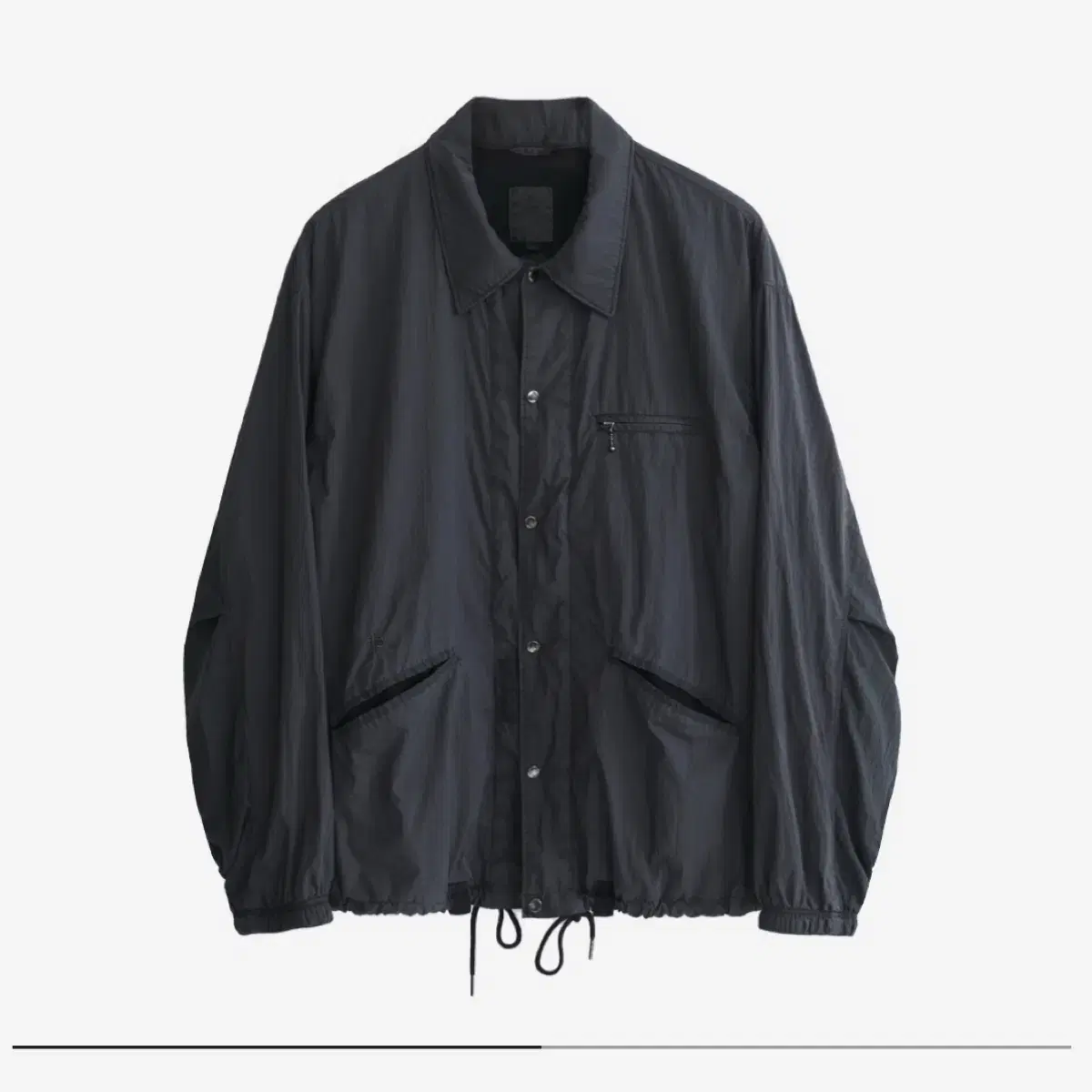 (3) Polyester Military Coach Jacket Charcoal