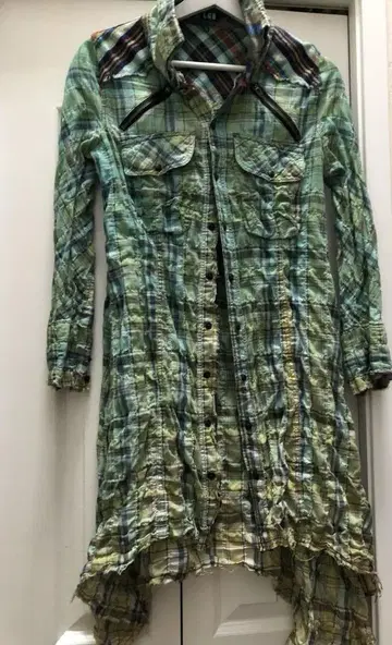 LGB SHIRT G 드레스 셔츠 체크 무늬 사이즈 1