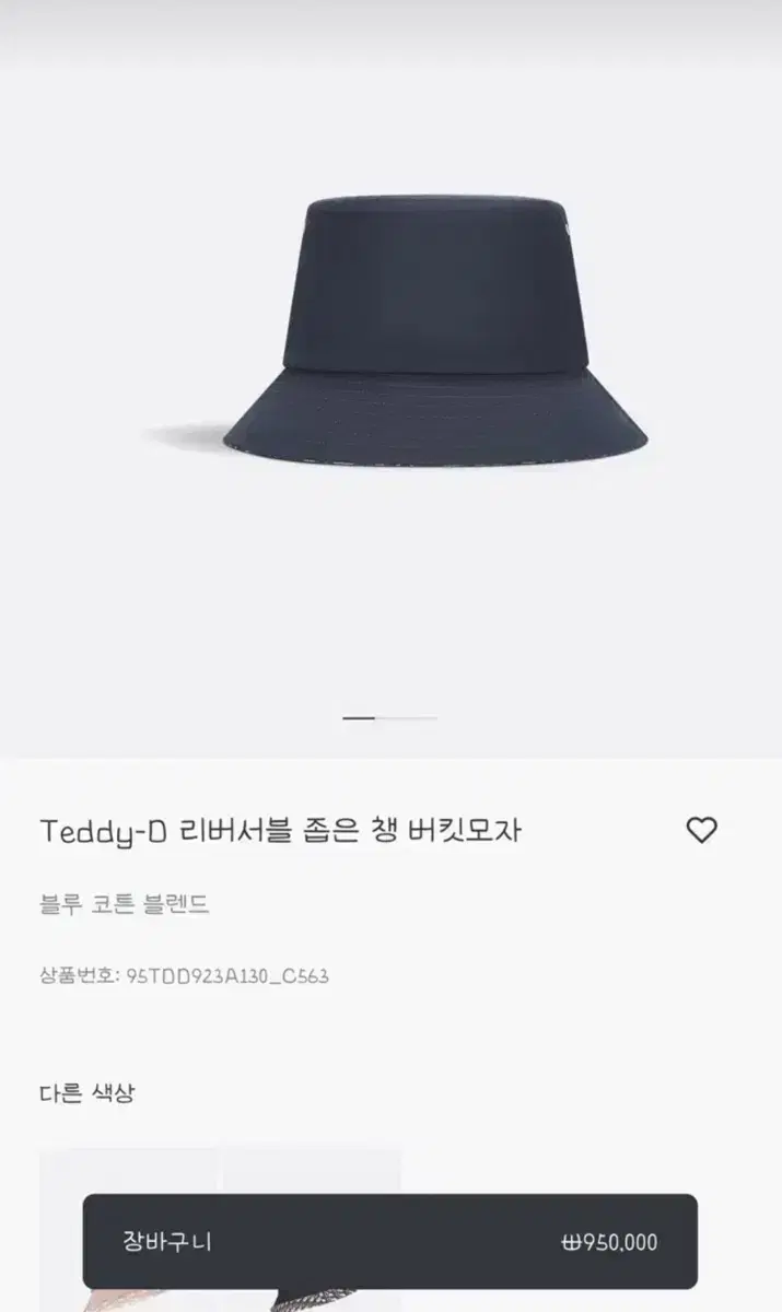 디올 오블리크 버킷햇