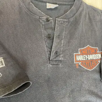 80s USA제 HARLEY-DAVIDSON 헨리넥 티셔츠