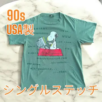 90s 스누피 PEANUTS 티셔츠 USA제 싱글 스티치