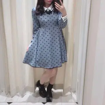 evelyn 원피스 하트 파랑