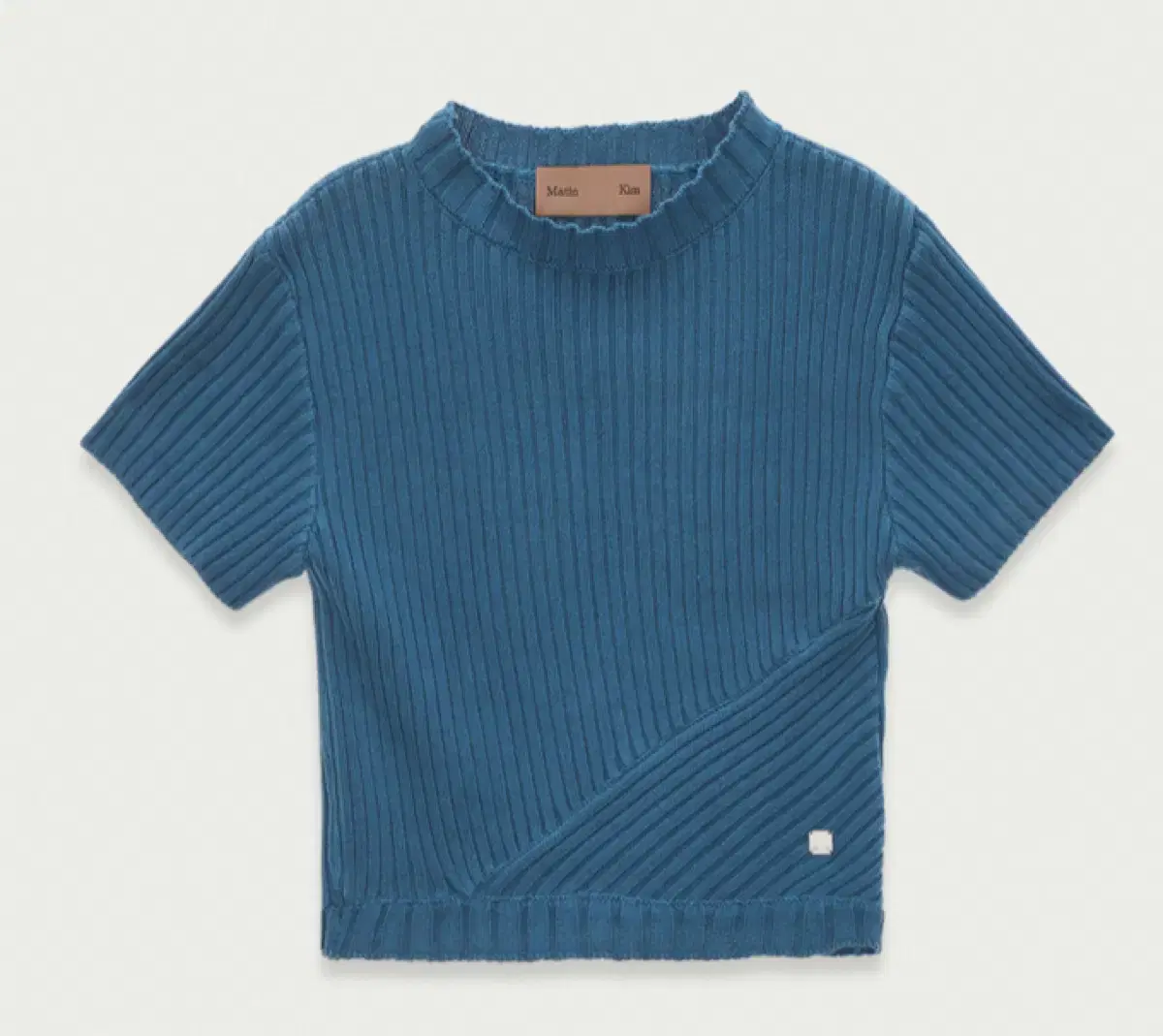 Mantimkim Half Sleeve Short Sleeve Knit Top Bloo