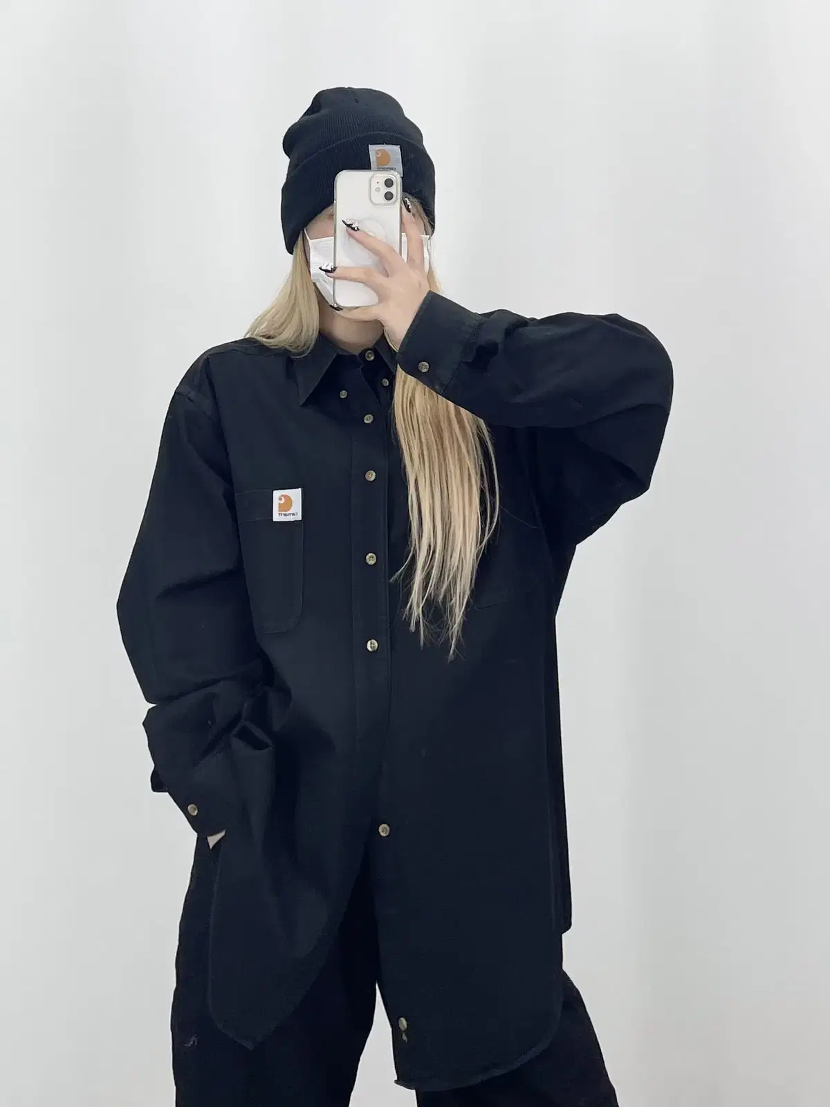 [2XL]CARHARTT칼하트 블랙 셔츠 CH7064