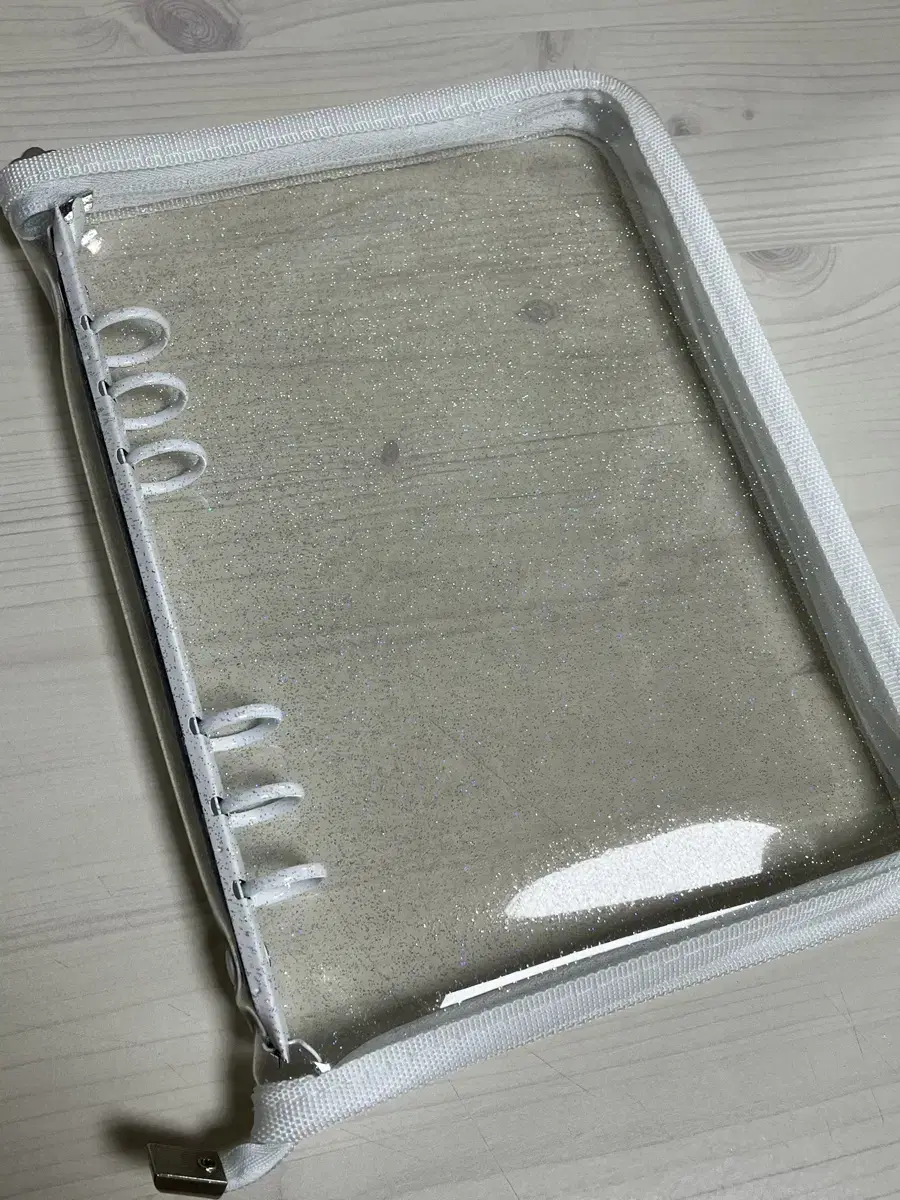 A5 6공 바인더 지퍼 바인더 포카 바인더 화이트 글리터
