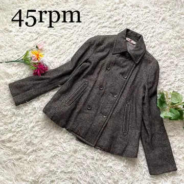 한정판] 45rpm 45R 울 P 코트 안감 체크