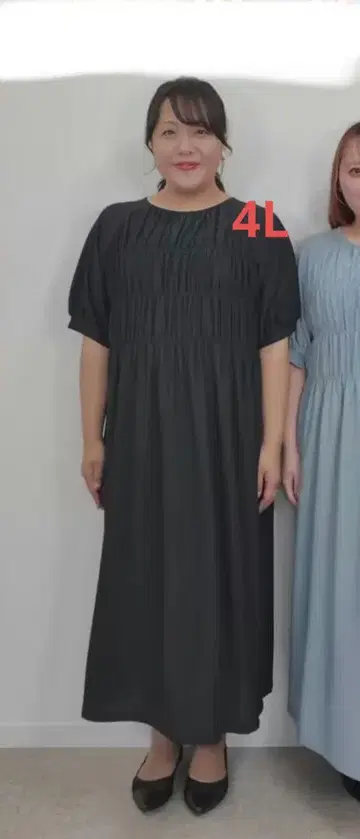 시마무라 hina 셔링 원피스 120 중 블랙 4L