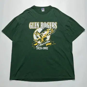 90s 러셀 USA제 빈티지 티셔츠 XL 그린 싱글 6407
