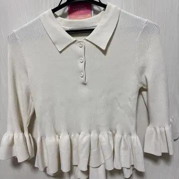 지유 프릴 폴로 셔츠 rokh