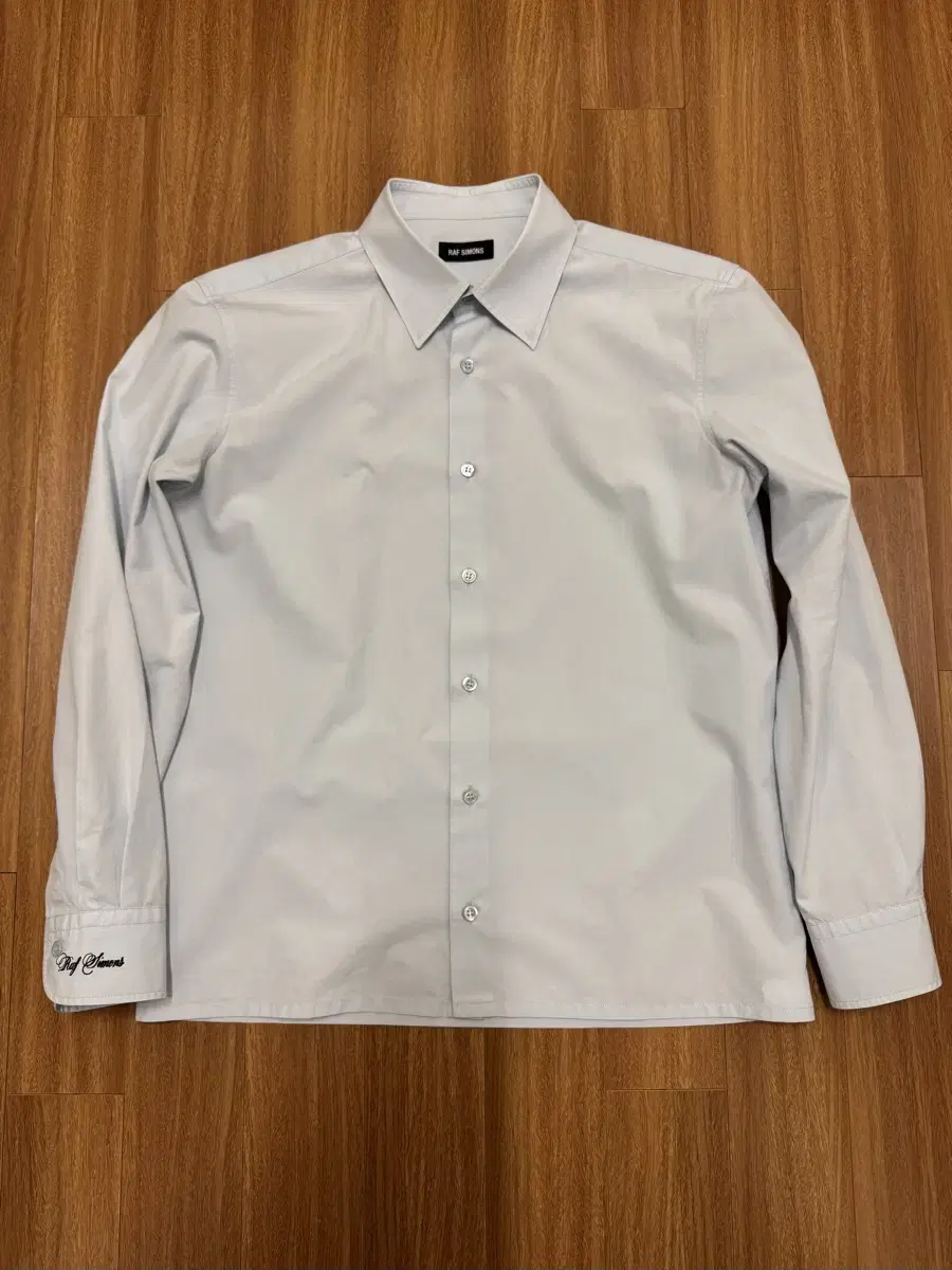 Raf Simons Shirt Slim Fit Logo Embroidered Shirt