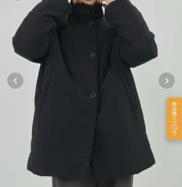 3WAY 충전솜 오버 사이즈 숏코트 / 옷깃 탈부착 가능