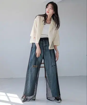LOWRYSFARM 반팔 시어 테일러드 자켓