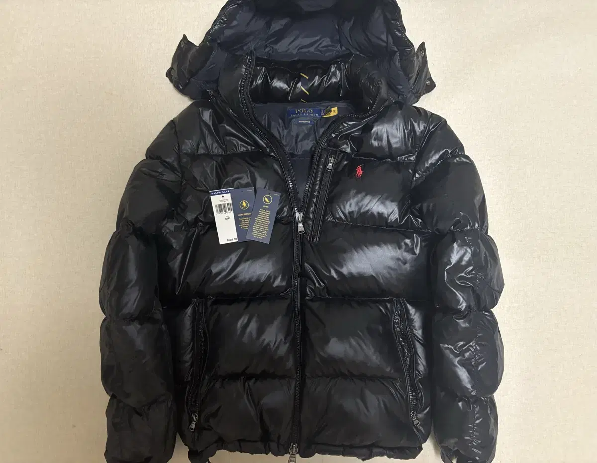 24fw 폴로 정품 유광 패딩 블랙 S