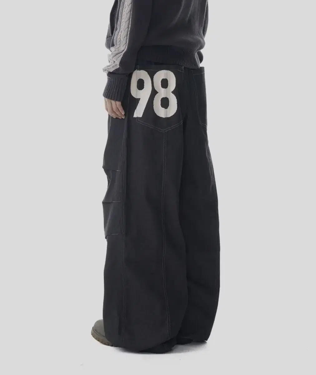 아캄 98 핀턱 데님 팬츠