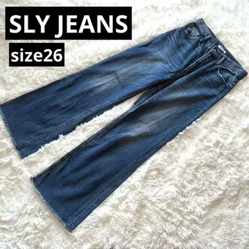 SLY JEANS 슬라이 청바지 와이드 데님 배기 데님 26