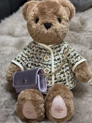 (새상품 미사용 택 포함) 케이트 스페이드 테디베어 3D 바디 백