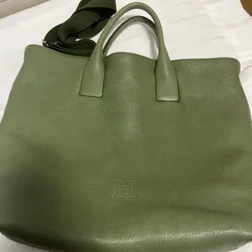가죽 토트백 H 로고