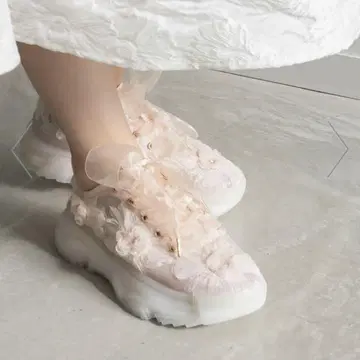 RANDA 란다 시어 플라워 스니커즈