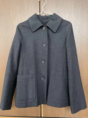 다크 그레이 울 혼방 자켓