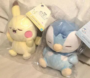포켓피스 제일복권 A상 피카츄 B상 팽도리 봉제 인형 세트