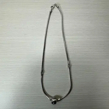 스네이크 체인 목걸이 실버 925 탑 포함 와이드