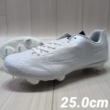 미즈노 야구용 스파이크 슈즈 라이트 레보 제로 2 화이트 25.0cm